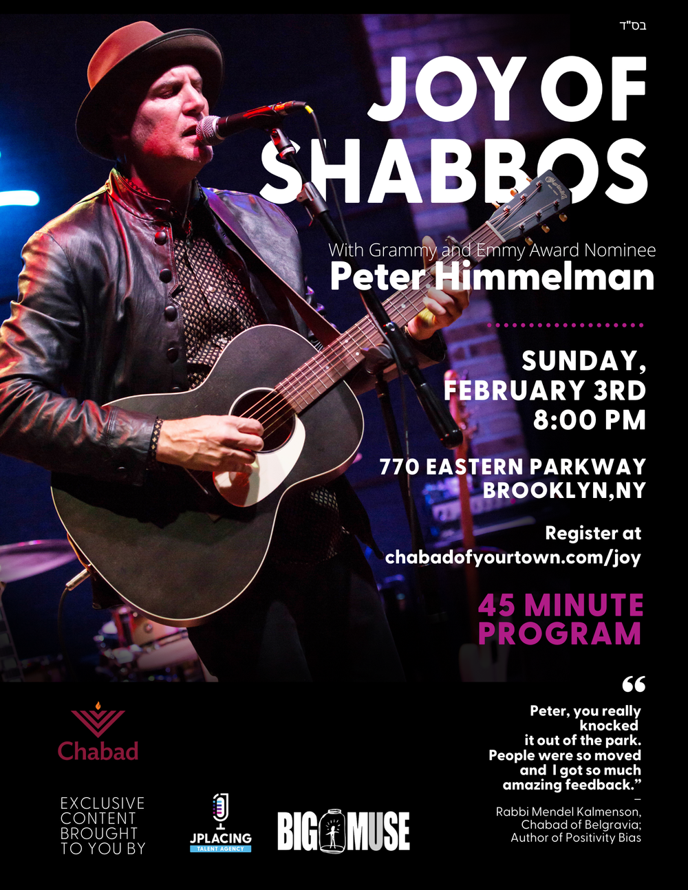 Joy of Shabbos flyer